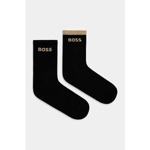 BOSS sosete 2-pack femei, culoarea negru, 50524401 imagine