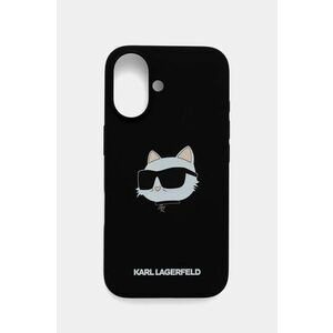 Karl Lagerfeld Husa pentru telefon iPhone 16 6.1 culoarea negru, KLHMP16SSCHPPLK imagine