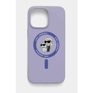 Karl Lagerfeld etui pentru telefon iPhone 16 Pro Max 6.9 culoarea violet, KLHMP16XSCMKCRHU imagine