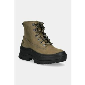 Timberland ghete de piele Roxie Lane femei, culoarea verde, cu platforma, izolare usoara, TB0A295JEO81 imagine