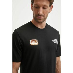 The North Face tricou din bumbac barbati, culoarea negru, cu imprimeu imagine