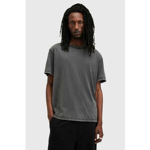 AllSaints tricou din bumbac HEATH SS CREW barbati, culoarea negru, neted, M013JA imagine