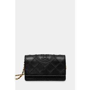 Tory Burch poseta de piele Fleming culoarea negru, 138853 imagine