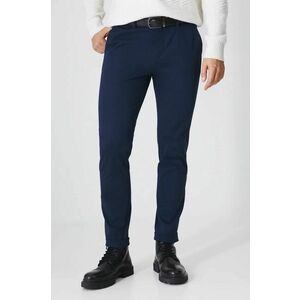 Medicine pantaloni barbati, culoarea albastru marin, cu fason chinos imagine