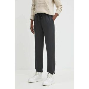 Herschel pantaloni de trening din bumbac culoarea gri, neted imagine