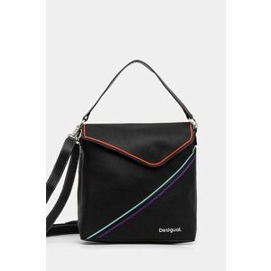 Desigual rucsac CLEO BLACK JERSEY femei, culoarea negru, mic, cu imprimeu, 24WAKP14 imagine