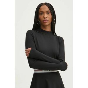 Tommy Jeans rochie culoarea negru, mini, evazati, DW0DW18723 imagine