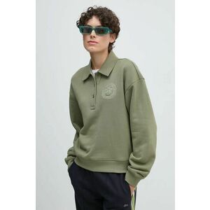 Lacoste hanorac de bumbac femei, culoarea verde, neted, SF2641 imagine