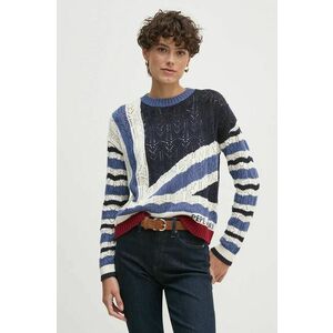 Pepe Jeans pulover HARLOW femei, culoarea albastru marin, PL702202 imagine