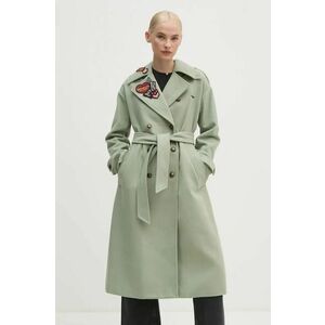 Aeronautica Militare palton din lana culoarea verde, de tranzitie, oversize, AB2971DCT3403 imagine