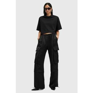 AllSaints pantaloni BARBARA TROUSER femei, culoarea negru, fason cargo, high waist, W011TB imagine