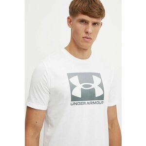 Under Armour tricou BOXED SPORTS UPDATED barbati, culoarea alb, cu imprimeu, 1386793 imagine