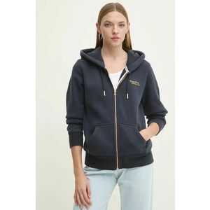 Superdry bluza femei, culoarea albastru marin, cu glugă, neted, W2012047A-ZRN imagine