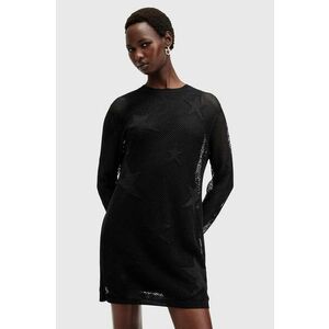 AllSaints rochie SERAPH DRESS culoarea negru, mini, drept, W102DB imagine