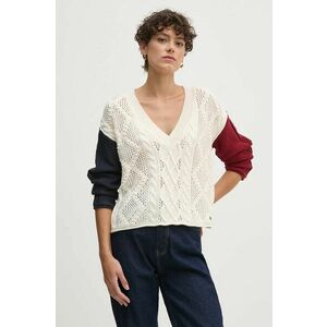 Pepe Jeans pulover HADA V-NECK femei, culoarea bej, PL702209 imagine