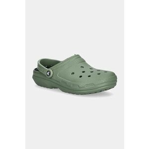 Crocs papuci Classic Lined Clog barbati, culoarea verde, 203591 imagine