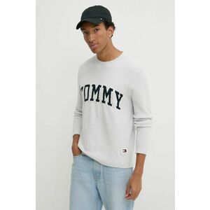 Tommy Jeans pulover din amestec de lana barbati, culoarea gri, DM0DM19439 imagine