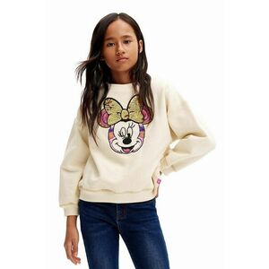 Desigual hanorac de bumbac pentru copii MICKEY MOUSE culoarea bej, cu imprimeu, 24WGSK07 imagine