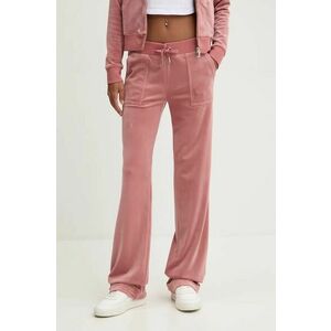 Juicy Couture pantaloni de trening DEL RAY PANT culoarea roz, neted, JCAP180EU imagine