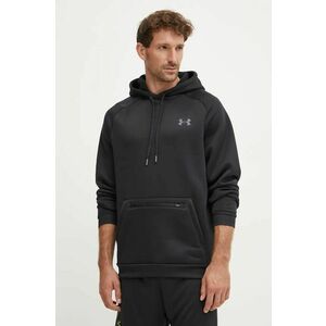 Under Armour hanorac de antrenament Armour Fleece Pro Kanga culoarea negru, cu glugă, neted, 1389342 imagine