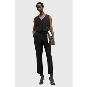 AllSaints pantaloni din lana ATLAS KRYS TROUSER culoarea negru, fason chinos, high waist, W007QB imagine