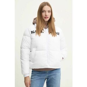 Karl Kani geaca femei, culoarea alb, de iarna, oversize, 61760001 imagine