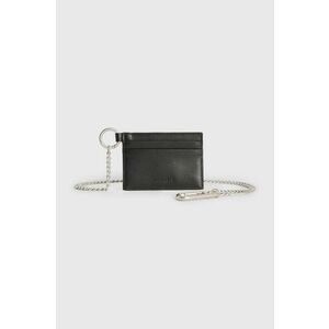 AllSaints carcasa din piele MAKOTO CHAIN CARD HO culoarea negru, M169XB imagine