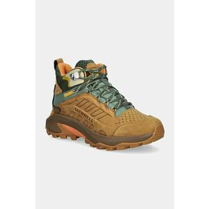 Merrell pantofi Moab Speed 2 Leather Mid Waterproof femei, culoarea maro, izolare usoara, J038426 imagine