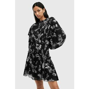 AllSaints rochie AUBREY DRESS culoarea negru, mini, evazati, W038DB imagine