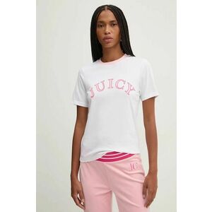 Juicy Couture tricou din bumbac GIRLFRIEND TEE femei, culoarea alb, JCSCT224414 imagine