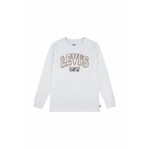 Levi's longsleeve din bumbac pentru copii ACADEMIC ADVENTURER LS TEE culoarea alb, cu imprimeu, 9EL440 imagine