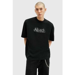 AllSaints tricou din bumbac STERNUM SS CREW culoarea negru, cu imprimeu, M040PB imagine