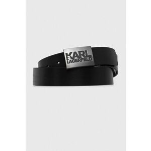 Karl Lagerfeld curea de piele barbati, culoarea negru imagine