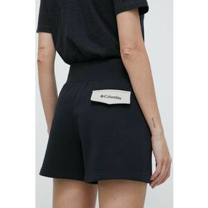 Columbia pantaloni scurți Lodge femei, culoarea negru, uni, high waist 2073461 imagine