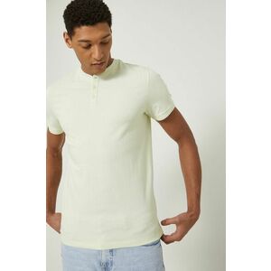 Medicine tricou polo barbati, culoarea verde, neted imagine