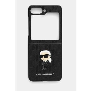 Karl Lagerfeld etui pentru telefon Z Flip6 F741 culoarea negru, KLHCZF6SAPKINPK imagine