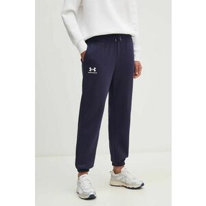 Under Armour pantaloni de trening culoarea albastru marin, neted imagine