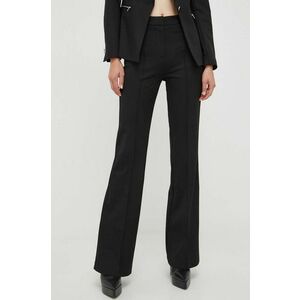 Morgan pantaloni femei, culoarea negru, mulata, high waist imagine