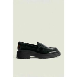 Hoff mocasini MOCASIN SCHOOL CAQUI femei, culoarea negru, cu toc plat, 22428002 SCHOOL imagine