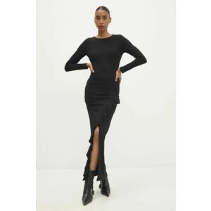 Answear Lab rochie culoarea negru, maxi, mulata imagine