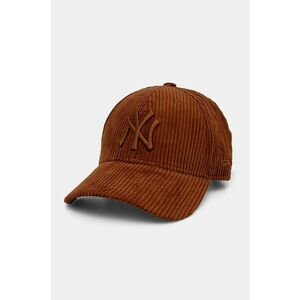 New Era șapcă de baseball din bumbac NEW YORK YANKEES culoarea maro, cu imprimeu, 60565330 imagine