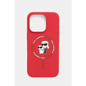 Karl Lagerfeld etui pentru telefon iPhone 16 Pro 6.3 culoarea rosu, KLHMP16LSCMKCRHR imagine