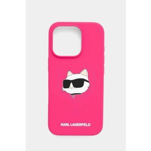 Karl Lagerfeld etui pentru telefon iPhone 16 Pro 6.3 culoarea roz, KLHMP16LSCHPPLF imagine