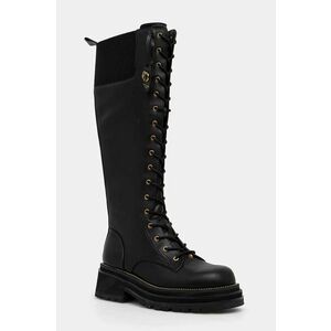 Kurt Geiger London ghete de piele Chelsea Combat Knee Boot femei, culoarea negru, cu platforma, 3516600109 imagine