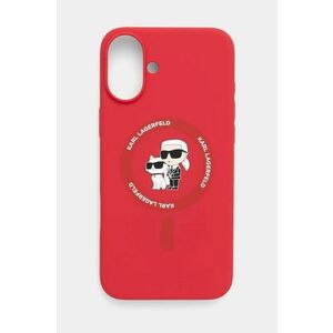 Karl Lagerfeld etui pentru telefon iPhone 16 Plus 6.7 culoarea rosu, KLHMP16MSCMKCRHR imagine