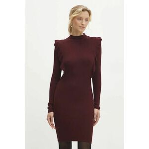 Answear Lab rochie culoarea bordo, mini, mulata imagine