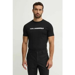 Karl Lagerfeld tricou barbati, culoarea negru, neted, 544242.755065 imagine