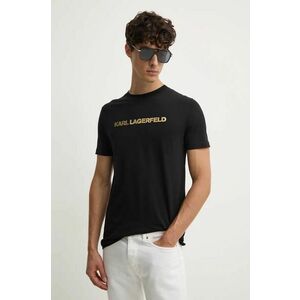 Karl Lagerfeld tricou barbati, culoarea negru, neted, 544242.755065 imagine