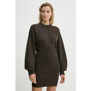 Nanushka rochie din lână BEYLA culoarea maro, mini, oversize, NW24PFHA28478 imagine