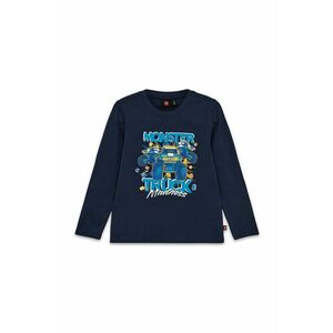 Lego longsleeve din bumbac pentru copii LWTANO 610 culoarea albastru marin, cu imprimeu, 12011321 imagine